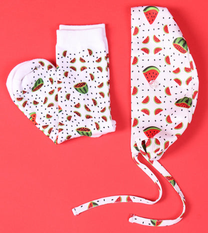 Head 2 Toe 🍉  Scrub Cap + Socks Set