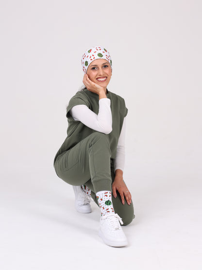 Head 2 Toe 🍉  Scrub Cap + Socks Set